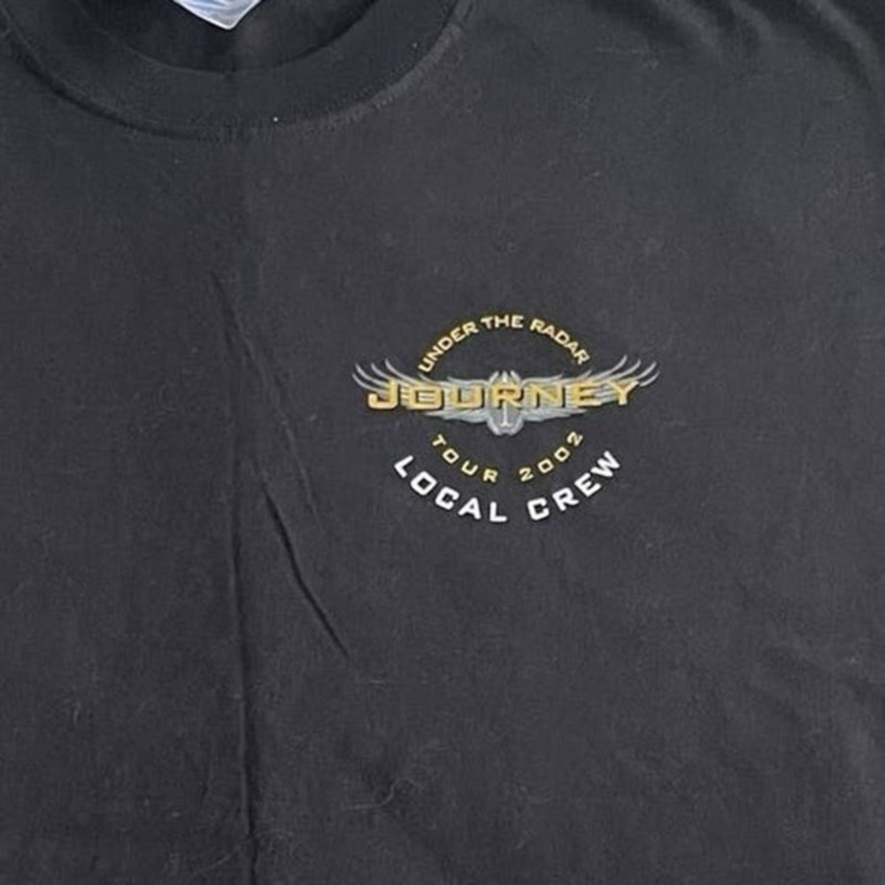 Journey Band Crew T-shirt 2002 Adult Men’s Xl Black Vintage Concert Tour Tee
